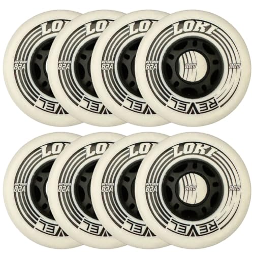 Outdoor Inline Hockey Wheels 82A - 4-76mm & 4-80mm Set for Roller Skates