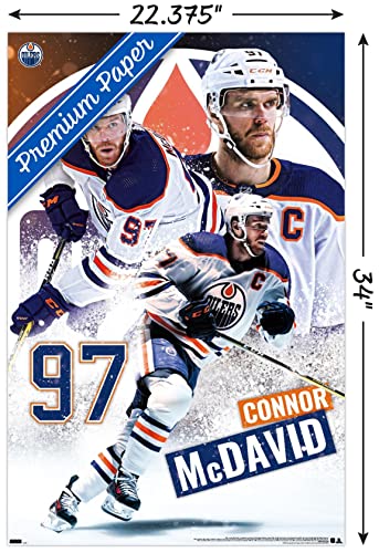 Edmonton Oilers Connor McDavid Wall Poster 22 x 34 Premium Unframed Version