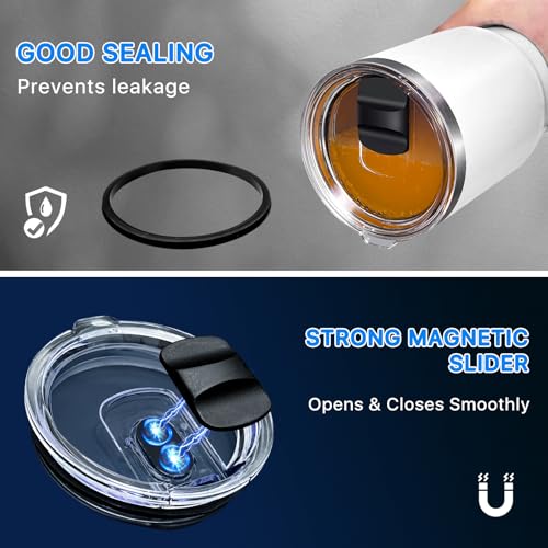 Black 3 Pack Magnetic Replacement Lids for 20 oz Yeti Tumbler & More