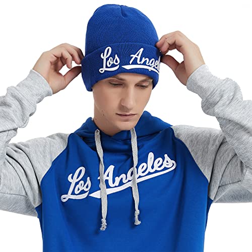 City Team 3D Embroidery Classic Cuffed Knit Hat Beanie Toque Skull Cap