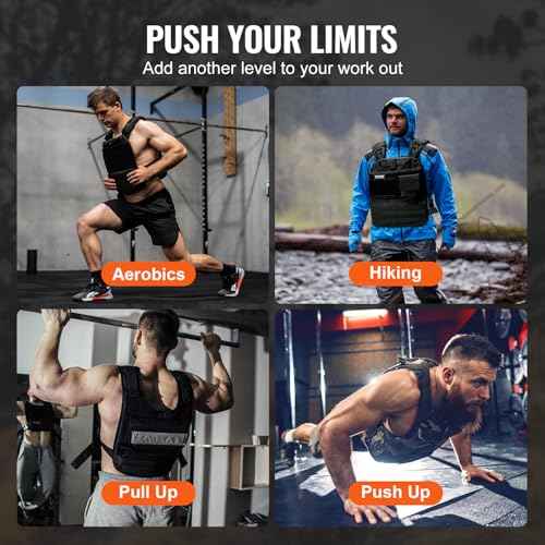 VEVOR Weight Vest Plates, 5.75/8.75/14.5/19.75 LB Pairs, Premium Steel Weighted plates, Additional Weight for Weight Vests, for Strength Training, Running, Fitness, Heavy Workouts