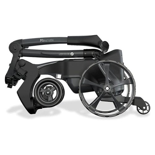 Motocaddy M7 Remote Electric Golf Caddy - Electric Golf Push Cart with Remote, All-Terrain Ready, Automatic Downhill Control, and Long-Lasting Battery - Accessories Included (Black)