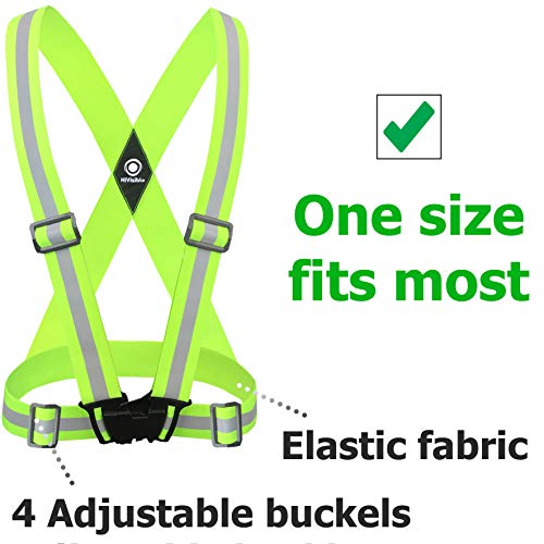 One Size Reflective Safety Vest for Running and Outdoor Sports - Green