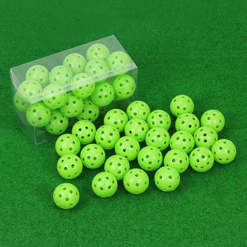 Green Plastic Golf Balls Practice Pack 26 Pcs Limited Flight Indoor Outdoor