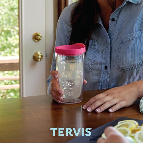 16oz Insulated Tumbler Travel Cup - Clear & Colorful, Keeps Drinks Hot & Cold - Citrus Sunrise Variation