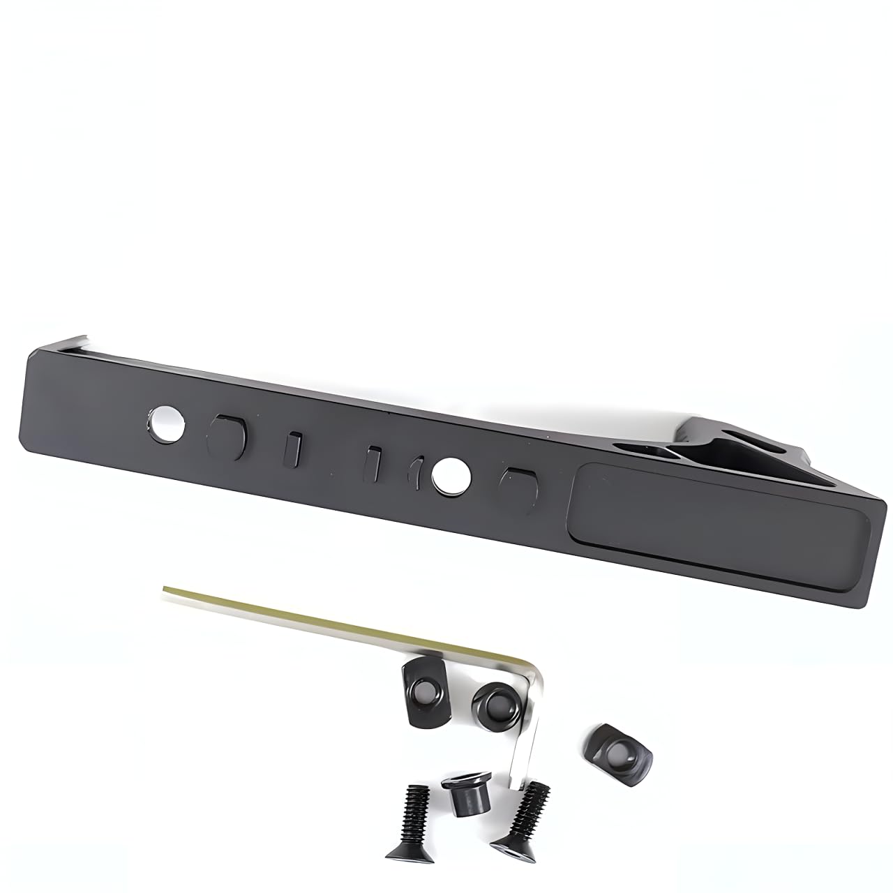 SQHYBAG Black Aluminum Door Handle Set Replacement Threaded Handle Kit for Door Assembly