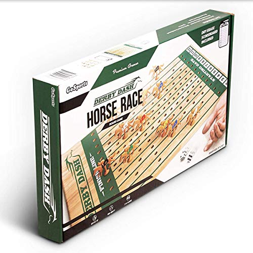Horse Race Game Set with Dice & Scoreboard - Derby Dash Tabletop Race