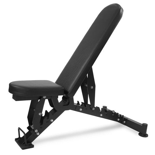 Adjustable Weight Bench, 8 Backrest & 3 Sitting Positions, 1300LBS Adjustable Strength Training Bench for Full Body Workouts for Home Garage Gym Black