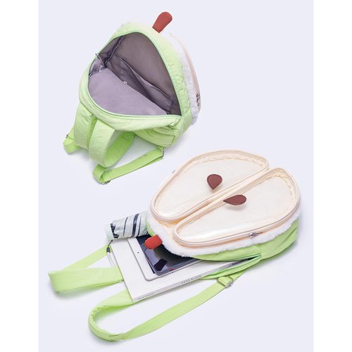 VVRPWASSLY Cute Pear Shape Ita Bag Anime Cosplay Daypack Large Capacity Kawaii Backpack for Women (Green, Large)