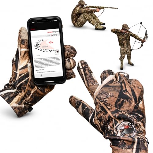 Men's Camo Touchscreen Hunting Gloves - Lightweight, Durable Outdoor Gear