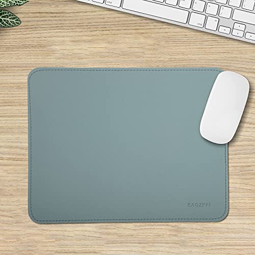 Reversible PU Leather & Cork Mouse Pad with Coaster - Sierra Blue - AZURY Variation