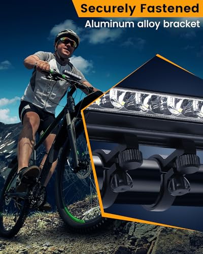 1800 Lumens USB-C Rechargeable Bike Light Set for Night Cycling - Waterproof Headlight & Taillight