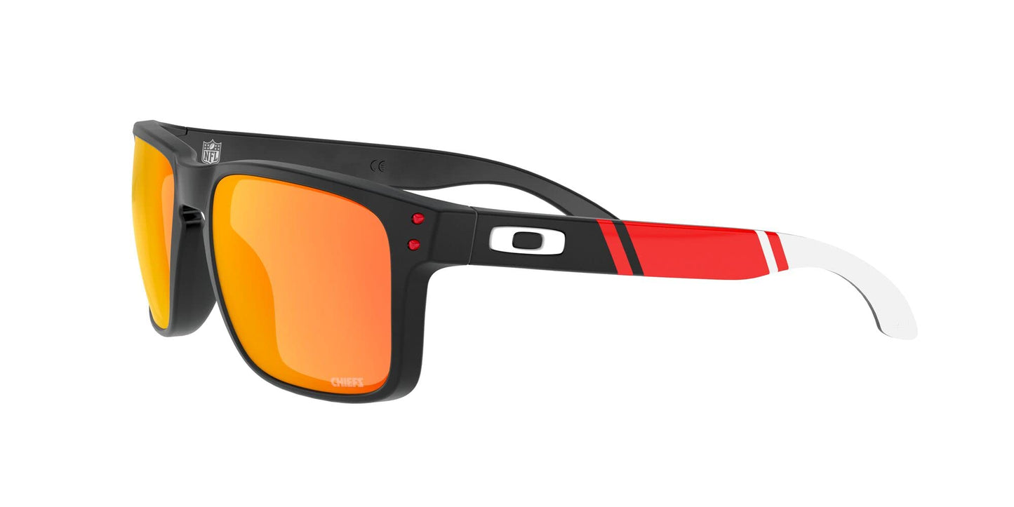 Oakley OO9102 Holbrook Sunglasses, Matte Black/Prizm Ruby Lens, 57mm