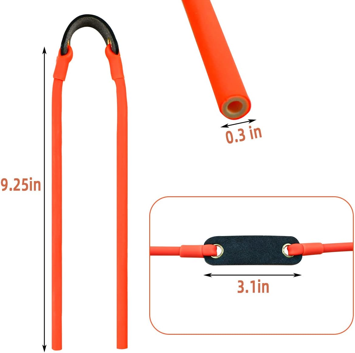 2 Pcs Slingshot Replacement Bands Sets Slingshot Band for Hunting Catapults Outdoor Shooting Shooting Games Elastic Tubular Bands Compatible with Catapult Heavy Pull Slingshot Rubber Replacement Bands