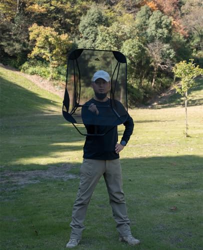 iClimb Ultralight Compact Folding Chair - Black Mesh, Low-Profile Travel Seat