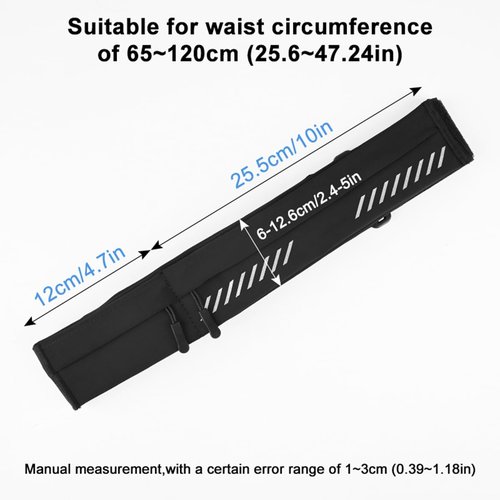 Slim Running Belt, Waist bag Workout for Phone Holder Fanny Pack for Men Women, Runner Pouch for Walking Cycling Camping Gym with 3 Pockets