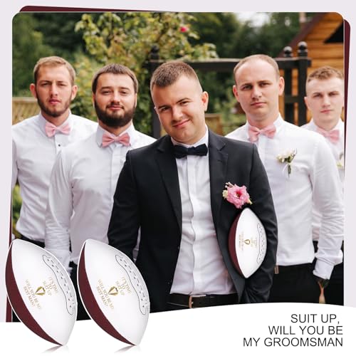 1 pcs Groomsmen Football Gift - Wedding Proposal Keepsake for Best Men, Team Favor