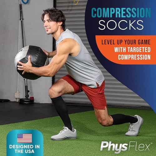 Compression Socks for Women and Men (3-Pairs) Best Support for Running, Flying, Pregnancy - Knee High Graduated Compression Stockings 15-20mmHg