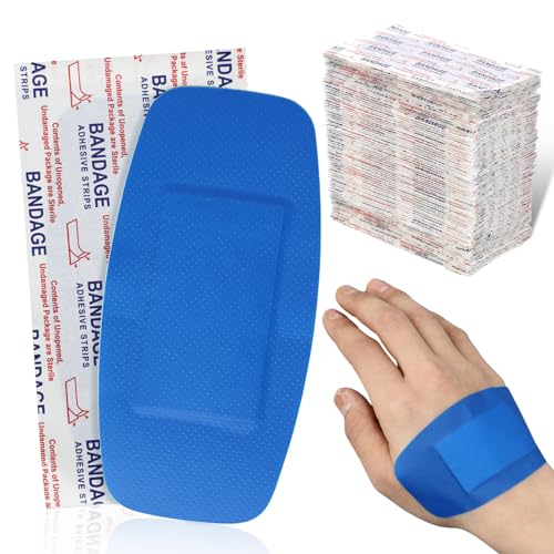 Blue Metal Bandages 2x4 Inches - Classic Shape, 120 Pack