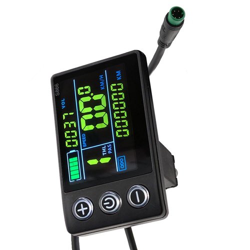 CAUNLA 24V 36V 48V Electric Bike Speedometer Odometers S866 Color Display LCD Meter Electric Scooter Control Panel 5pin Plugs