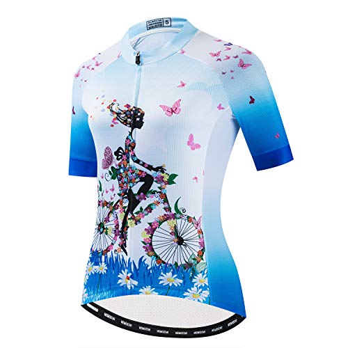 Women's Cycling Jersey Set Short Sleeve Bike Clothes 3D Padded MTB Road