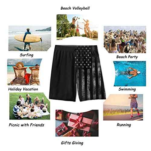 Mens Swim Trunks Quick Dry Board Shorts with Mesh Lining, Breathable Fit Hawaii Beach Shorts Swimwear Bathing Suits