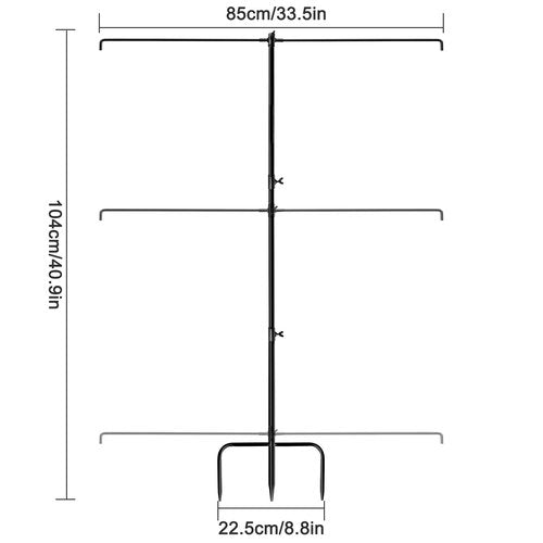Guyuyii Adjustable Target Stand – Portable, Sturdy Shooting Target Stand for Outdoor Range, Backyard and Long-Range Practice | Easy Tool-Free Assembly with 8 Clips for Airsoft, BB Guns Training