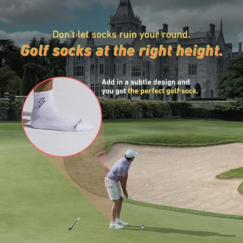 DEL CAMPO Performance Golf Socks - Small-Medium Cactus Design 3-Pack - Cushioned Quarter-Height Socks