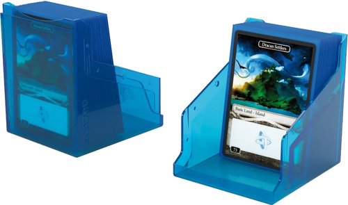 Gamegenic Bastion 100+ XL Deck Box - Compact, Secure, and Perfectly Organized for Your Trading Cards! Safely Protects 100+ Double-Sleeved Cards, Blue Color, Made