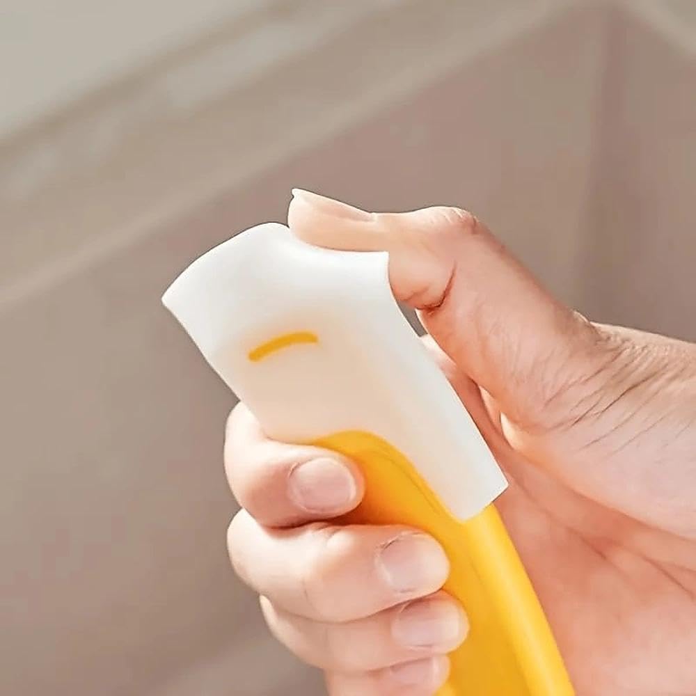 1pc Heat-resistant Silicone Spatula Rubber Kitchen spatula For Baking, Scraping Non-stick cookware, safe and Flexible for Cooking Removes Residue from Pots and Pans Yellow