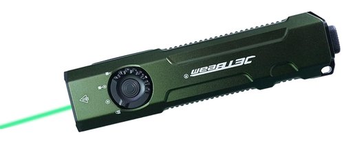 JETBeam E26 EDC Tactical Flashlight,3000 LumensDual White Light Source Output with Green Beam,5 Modes+Rear Flash,USB-C Rechargeable Flashlight,IPX8 Waterproof Rating,for Outdoor,Everyday Use,Work