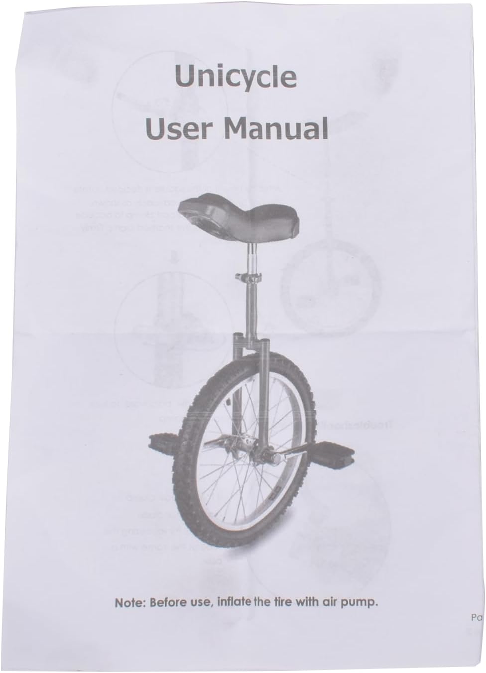 16 Inch Wheel Unicycle Balance Fitness Exercise Adult Kids Outdoor Sports Training Cycling Unicycle with Steel Rim,Mountain Tire Cycling Sports Exercise with Adjustable Seat(Silver)