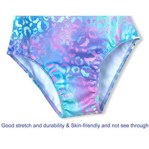 Domusgo Gymnastics Leotards for Girls Sparkly One Piece Tumbling Outfits