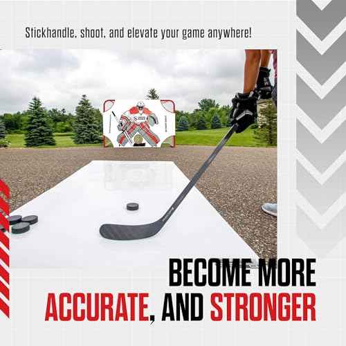 Snipers Edge Hockey - Hockey Shooting Pad - Simulates Real Ice, Heavy Duty, Weather Proof Coating, Portable and Convenient
