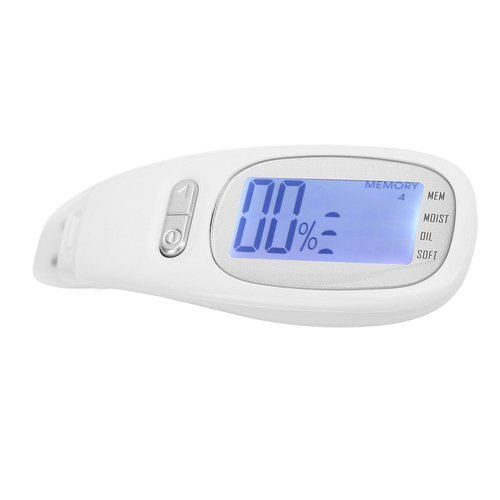 Skin Hydration Tester Facial Analyzer Water Oil Meter Home Travel Beauty Salon White