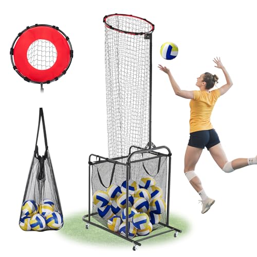 VEVOR Volleyball Training Net System,8 * 11/12 * 11ft/Pitching Practice/Spiking Practice/14 Net,Portable Net Station, Easy Setup Indoor Outdoor Target Net for Serving Spiking Setting
