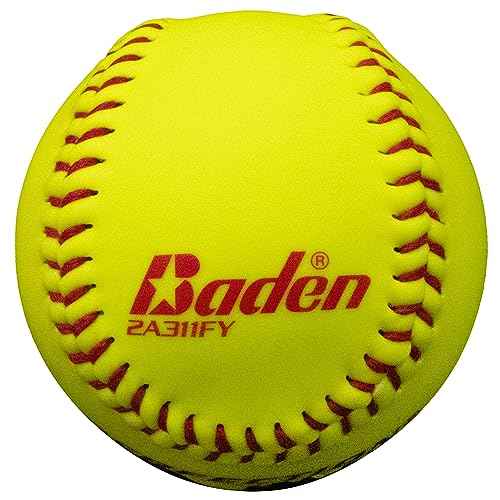 Baden ASA Synthetic Fastpitch Softballs - 11-Inch Official Size | Durable Design for Competitive Play | ASA League Softball