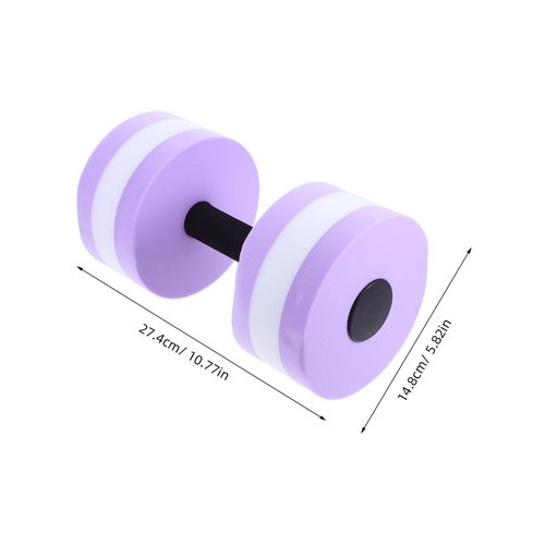 Toddmomy Water Resistance Aerobics Dumbbells 2pcs Eva Foam Dumbbells for Pool Exercises