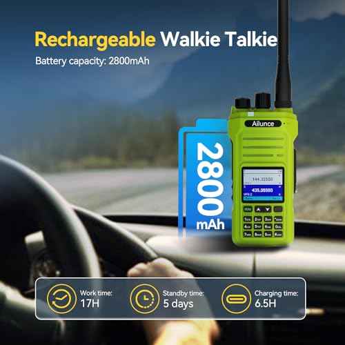 Retevis Ailunce HA1G GMRS Handheld Radio,Chirp,2 Way Radio Long Range with Speaker Mic,Dual Band Receive,IP67 Waterproof Walkie Talkies,Type-C Charge,NOAA 2800mAh,FM Radio,GMRS Radio for Offroad