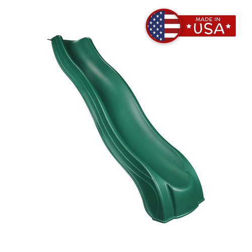 Swing-N-Slide 9' Alpine Wave Slide Plastic Slide Attachment for 5 Foot Deck Heights- for Outdoor Swing Sets and playhouses, Green