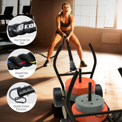 Heavy Duty Climbing Rope Gym Workout 1.5 Inch Diameter 10FT - Indoor Outdoor Exercise Rope