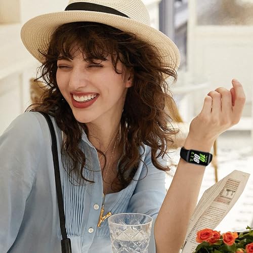 Leather Watch Bands for Samsung Galaxy Fit 3 - Adjustable Breathable Strap