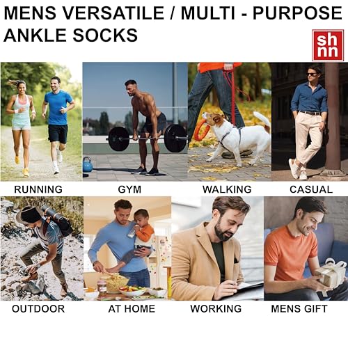 Men's Ankle Socks 12 Pairs Athletic Casual Low Cut Short Socks Black Variation of THIS listing