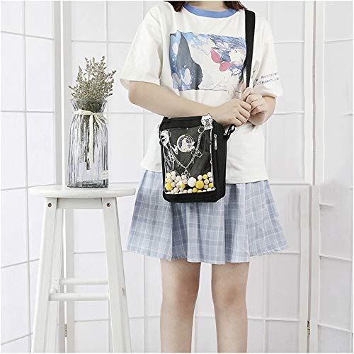 DIY Transparent Ita Bag Crossbody Anime Pins Bag Shoulder Messenger - Red