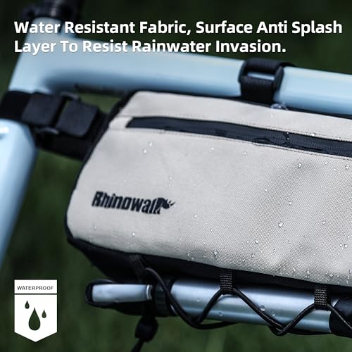 Rhinowalk Top Tube Bag Bicycle Frame Bag 2.7L for Road & Gravel Bikes - Black