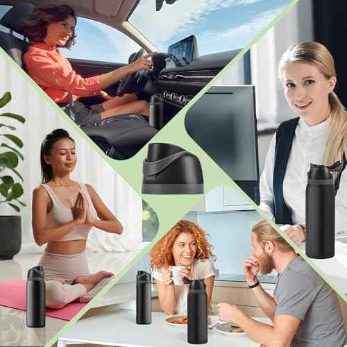 Replacement Cap for Owala Freesip Bottle, Replacement Accessories for Owala Free Sip, One Button Water Bottle Top Lid Compatible with Owa la Cup 16oz 24oz 32oz 40oz, BPA-Free, No Water Leakage, Black