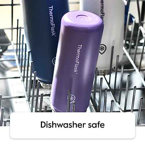 ThermoFlask Kids Bottle with Straw Lid - Durable & Dishwasher-Safe Water Bottles & Lids - Leak-Proof Bottle Lid Design - Reusable Water Bottles for Everyday Use - 16 oz, Red/Blue (2 Pack)