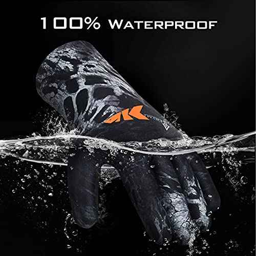 KastKing IceRiver Fishing Gloves, 100% Waterproof Gloves for Men & Women, Cold Weather Fishing & Outdoor Sports, Ideal for Ice Fishing & Winter Activities