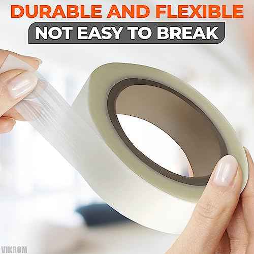 VIKROM Tent Seam Tape 65 Ft Lenght 0.8 Inch Wide Waterproof - White Tape Tent Repair Waterproof Seam Sealer