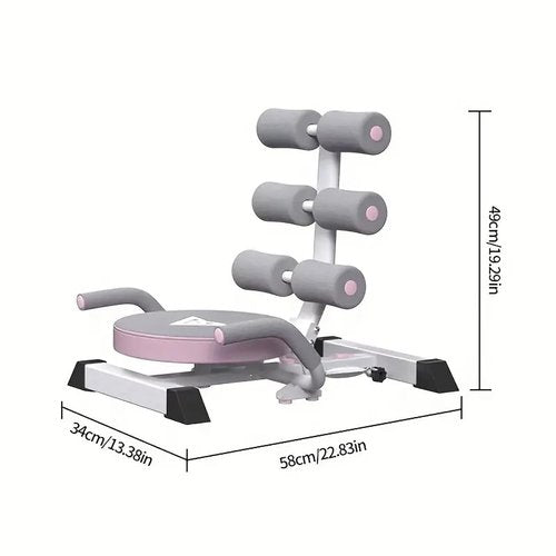 Vicamy Sit Up Assistant, Thickened and Enlarged Springs & 360° Rotating Base, Multi-Functional Full-Body Exercise Equipment, Silent Design for Men & Women (Pink)